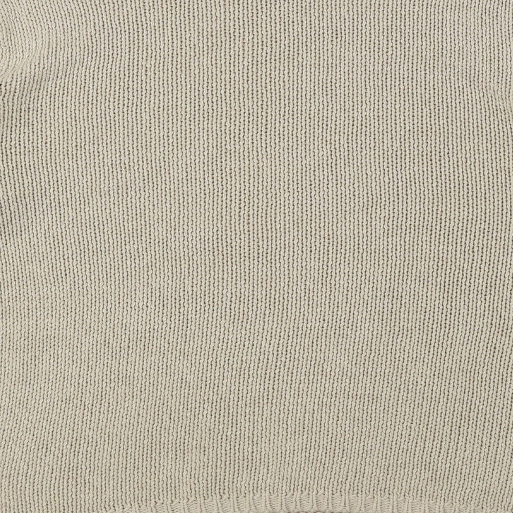 BHS Womens Beige Boat Neck Acrylic Pullover Jumper Size 16