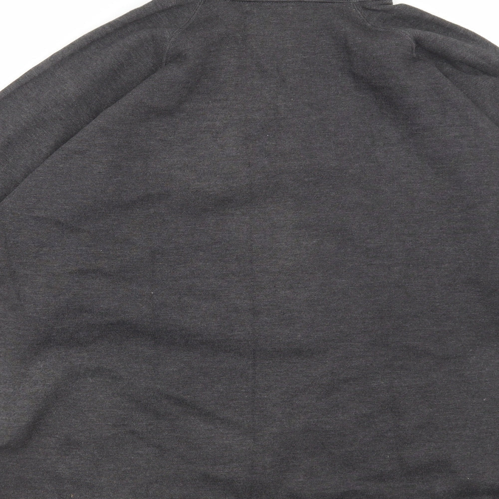 Ladies Winterwear Womens Grey Acrylic Pullover Sweatshirt Size L Zip