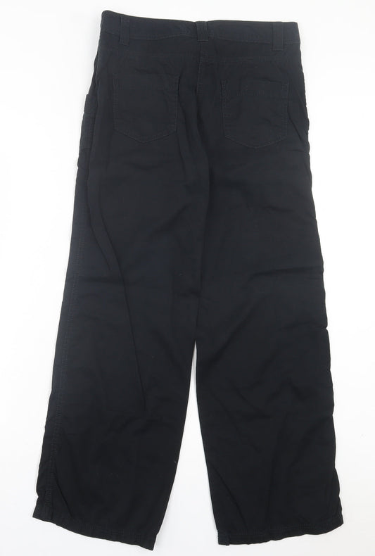 Womens UK Size 12 Marks and Spencer Regular Fit Chino Black Trousers
