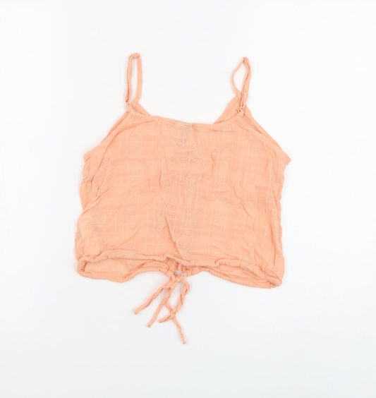 Womens UK Size 4 ASOS Pink Cropped Tank