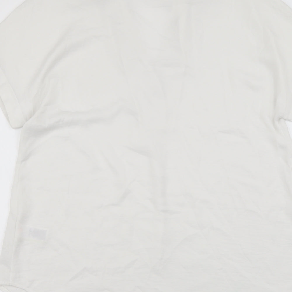 Womens UK Size 8 Marks and Spencer Ivory Basic Blouse