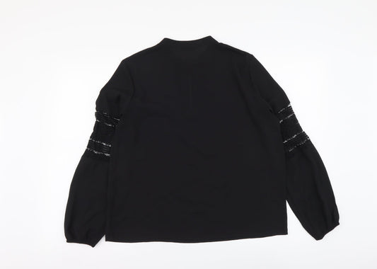 Womens UK Size M Only Black Basic Blouse