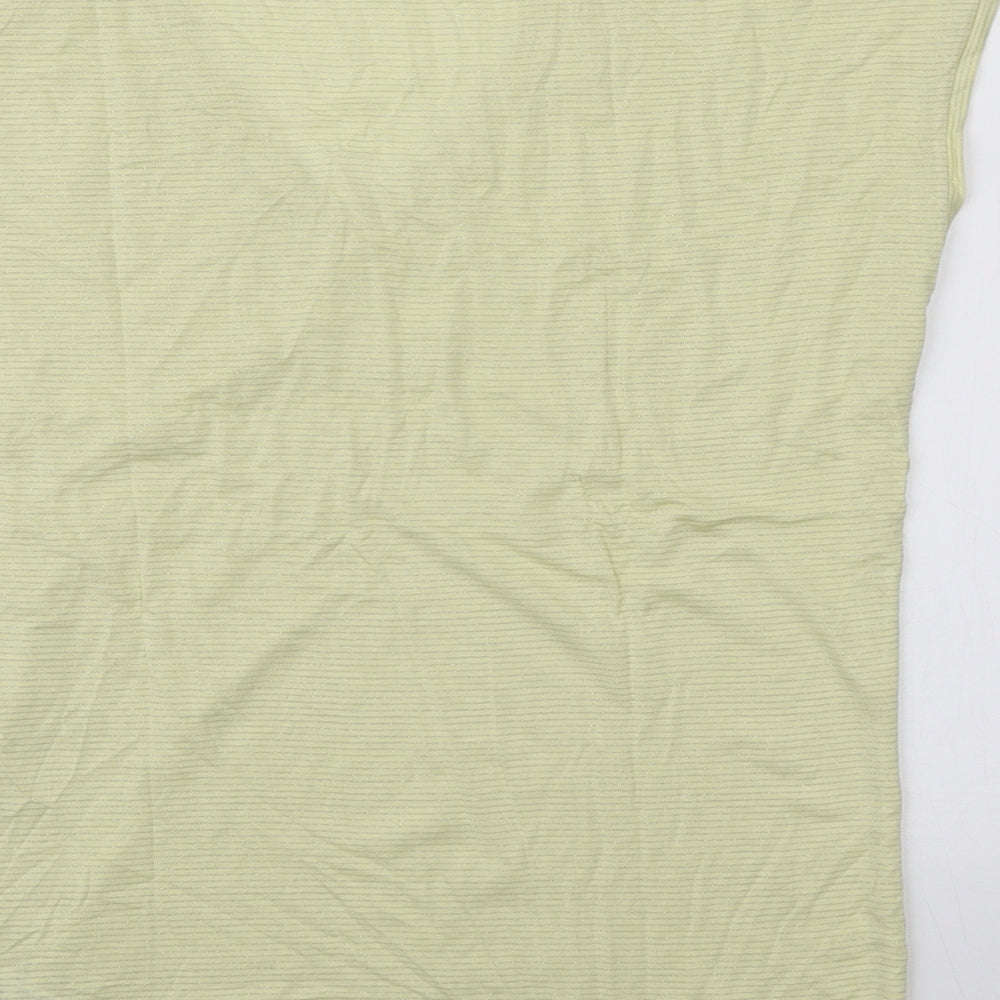 Womens UK Size 10 Marks and Spencer Yellow Basic T-Shirt