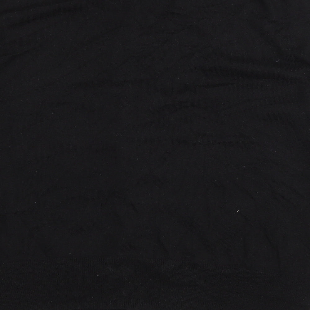 BHS Womens Black V-Neck Nylon Cardigan Jumper Size 22