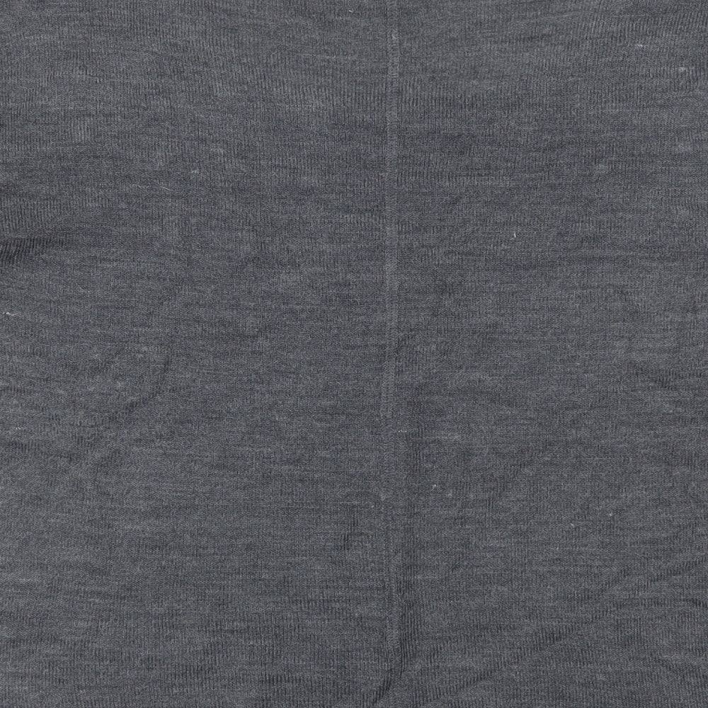 Avenue Womens Grey Scoop Neck Acrylic Pullover Jumper Size 12