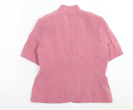 Country Casuals Womens Pink Jacket Blazer Size 14 Button