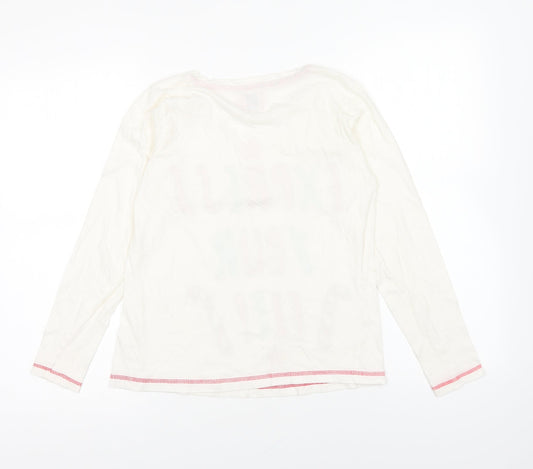 Womens UK Size S Adore Ivory Basic T-Shirt
