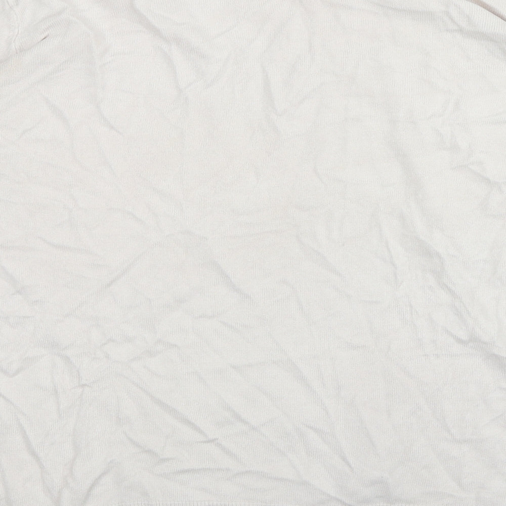 Primark Womens Pink Round Neck Acrylic Pullover Jumper Size XL