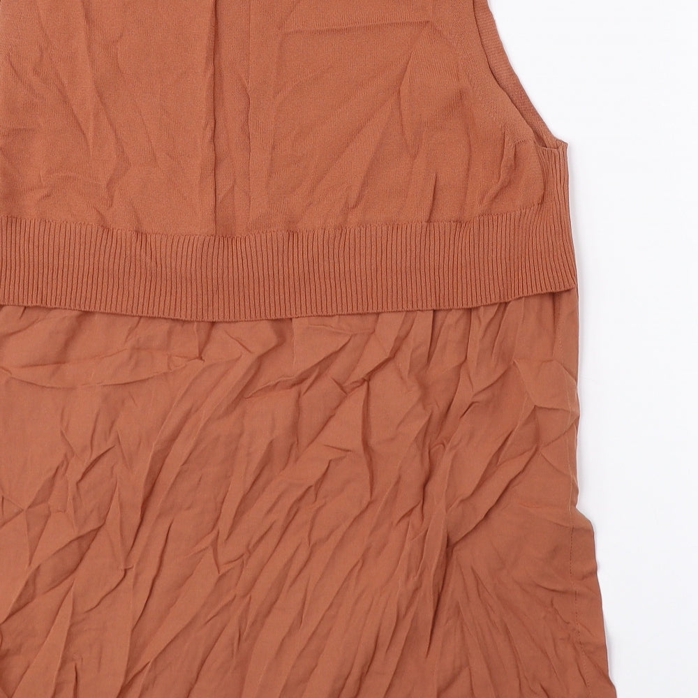 Womens UK Size L NEXT Orange Vest Jumper