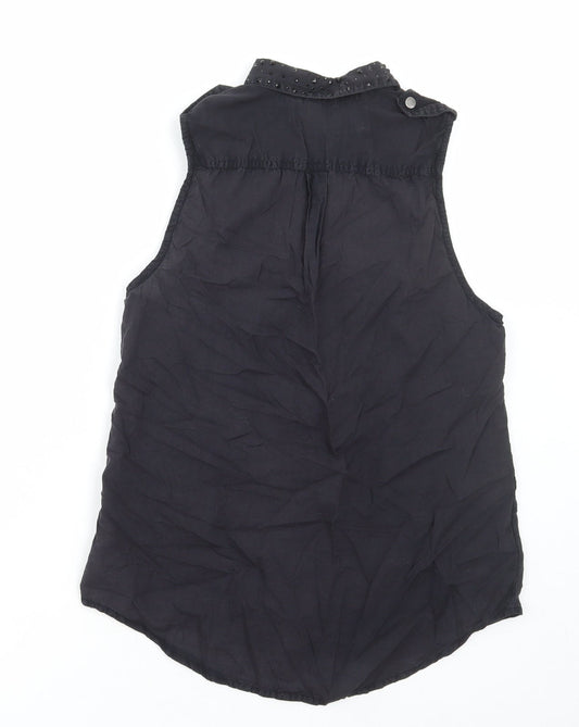 Womens UK Size 8 Divided by H&M Black Basic Tank