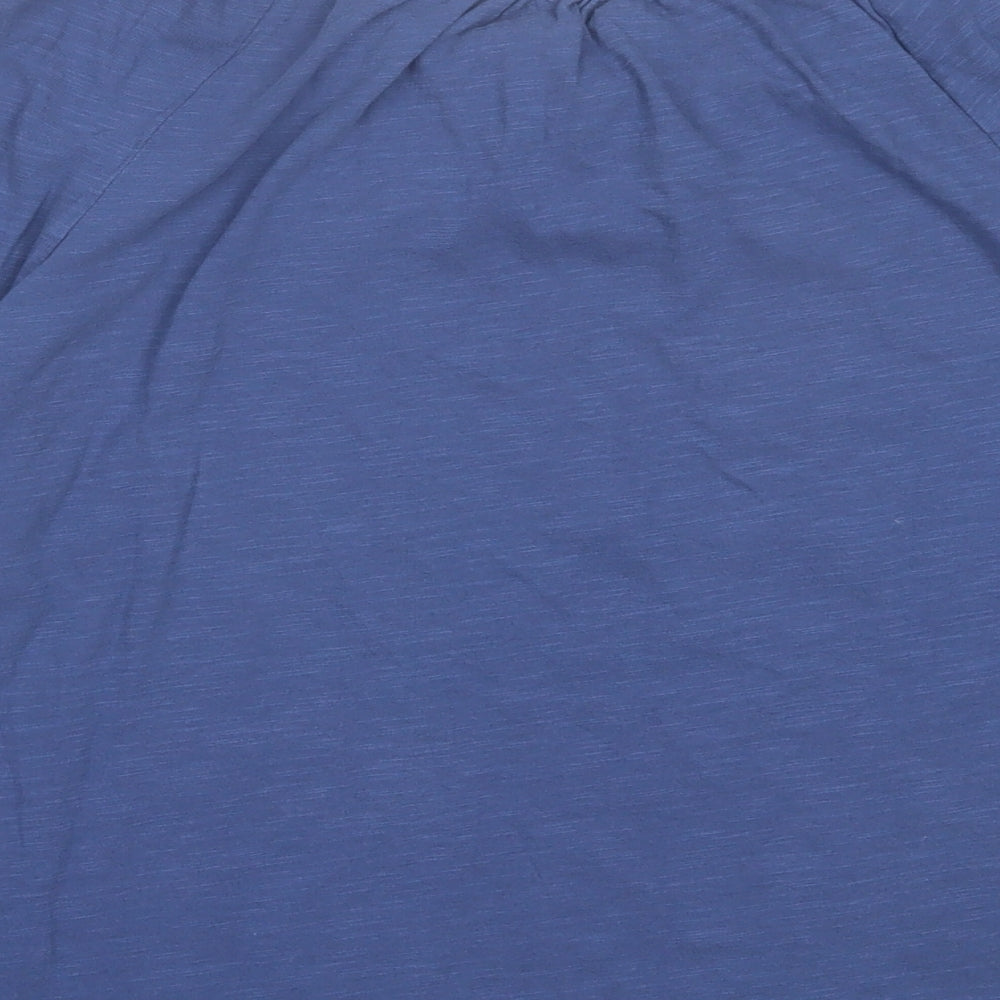 Formula Joven Womens Blue Cotton Basic T-Shirt Size 12 Boat Neck