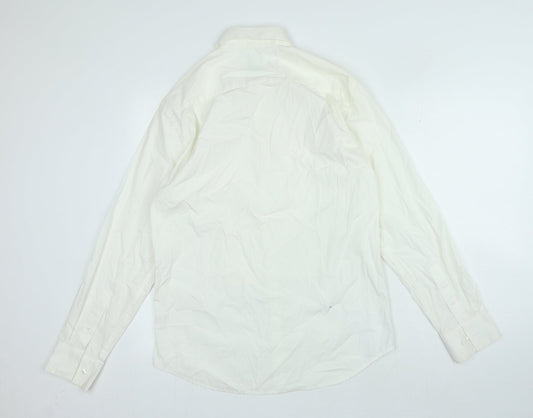 Mens UK Size M Gap Ivory Button-Up Long Sleeve Casual Shirt
