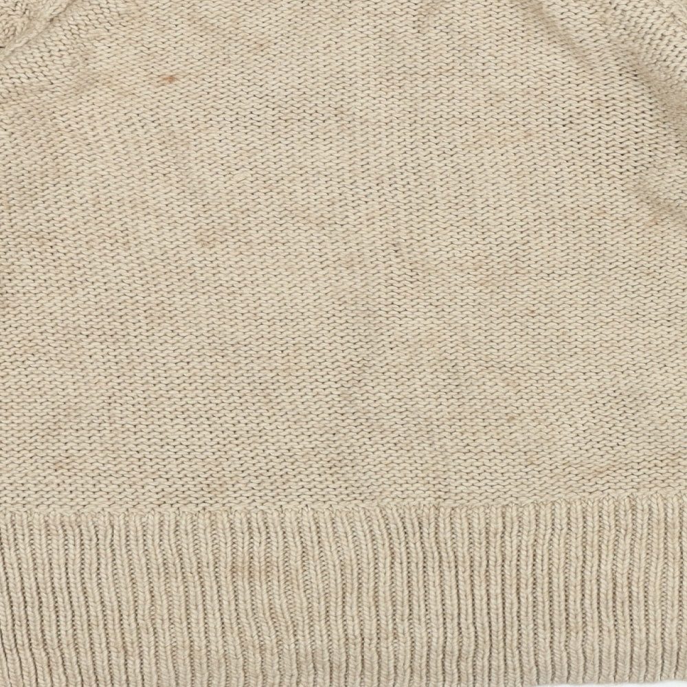 Womens UK Size XS H&M Beige Pullover Jumper