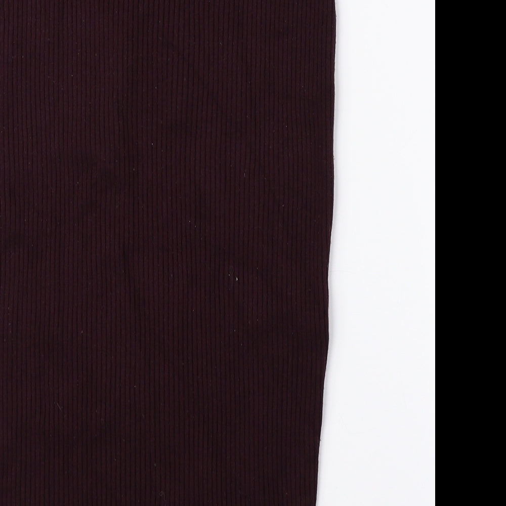 H&M Womens Red Polyester Peasant Skirt Size S