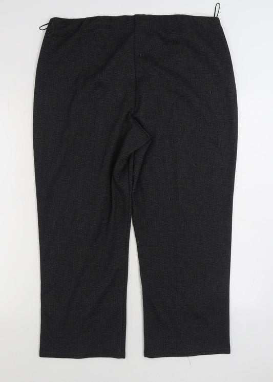 Bonmarché Womens Grey Polyester Trousers Size 18 L25 in Regular