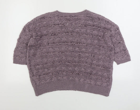 Womens UK Size 14 Papaya Purple Pullover Jumper