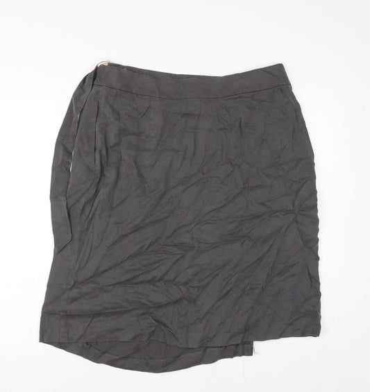 Marks and Spencer Womens Grey Lyocell Straight & Pencil Skirt Size 16