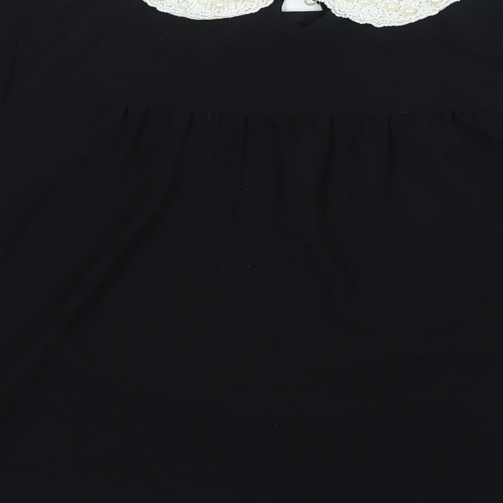 Womens UK Size M Darling Blue Basic Blouse