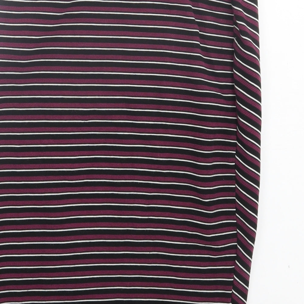 Atmosphere Womens Purple Striped Polyester Straight & Pencil Skirt Size 10