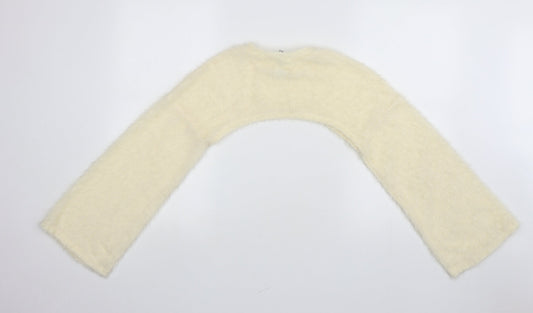 SheIn Womens Ivory Round Neck Polyester Shrug Jumper Size XS - Bodyless jumper