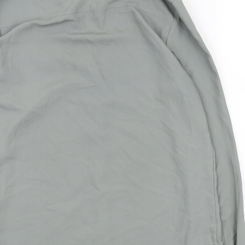 Womens UK Size S H&M Green Basic Button-Up