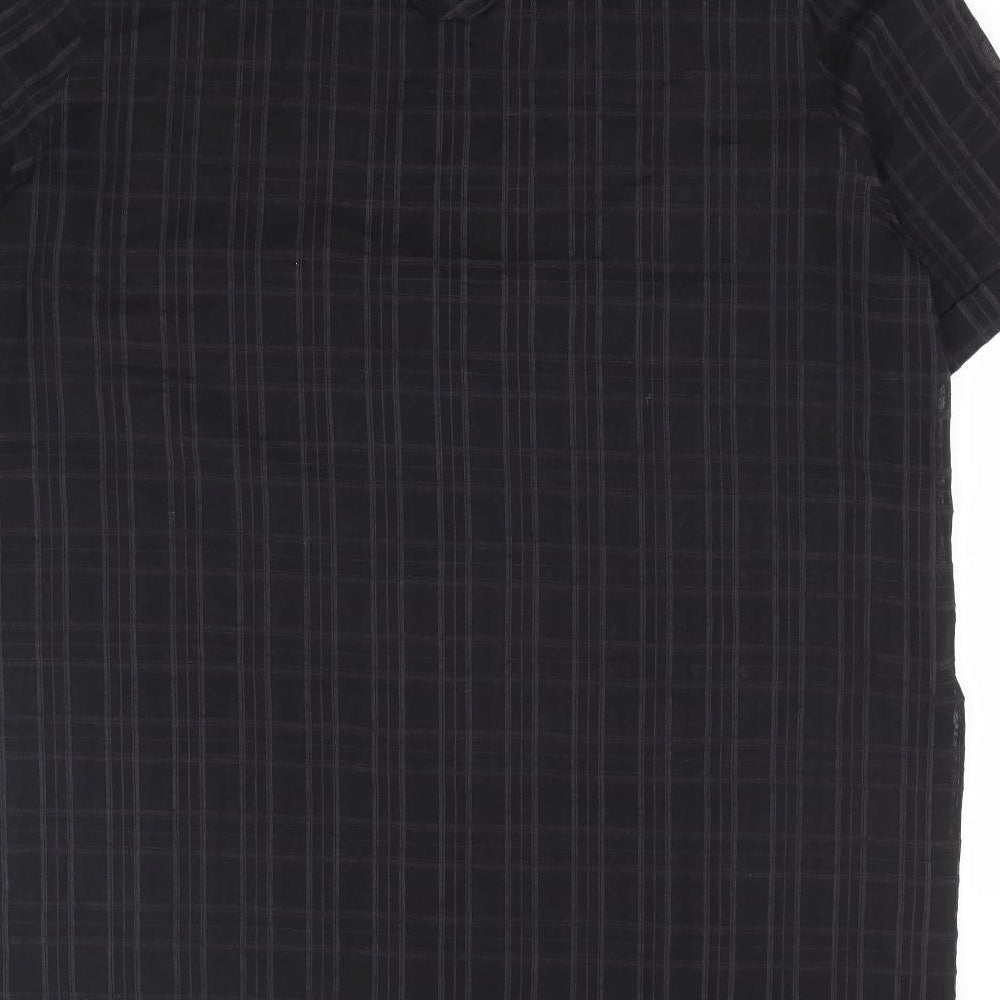 Womens UK Size 18 ELVI Black Tunic Button-Up