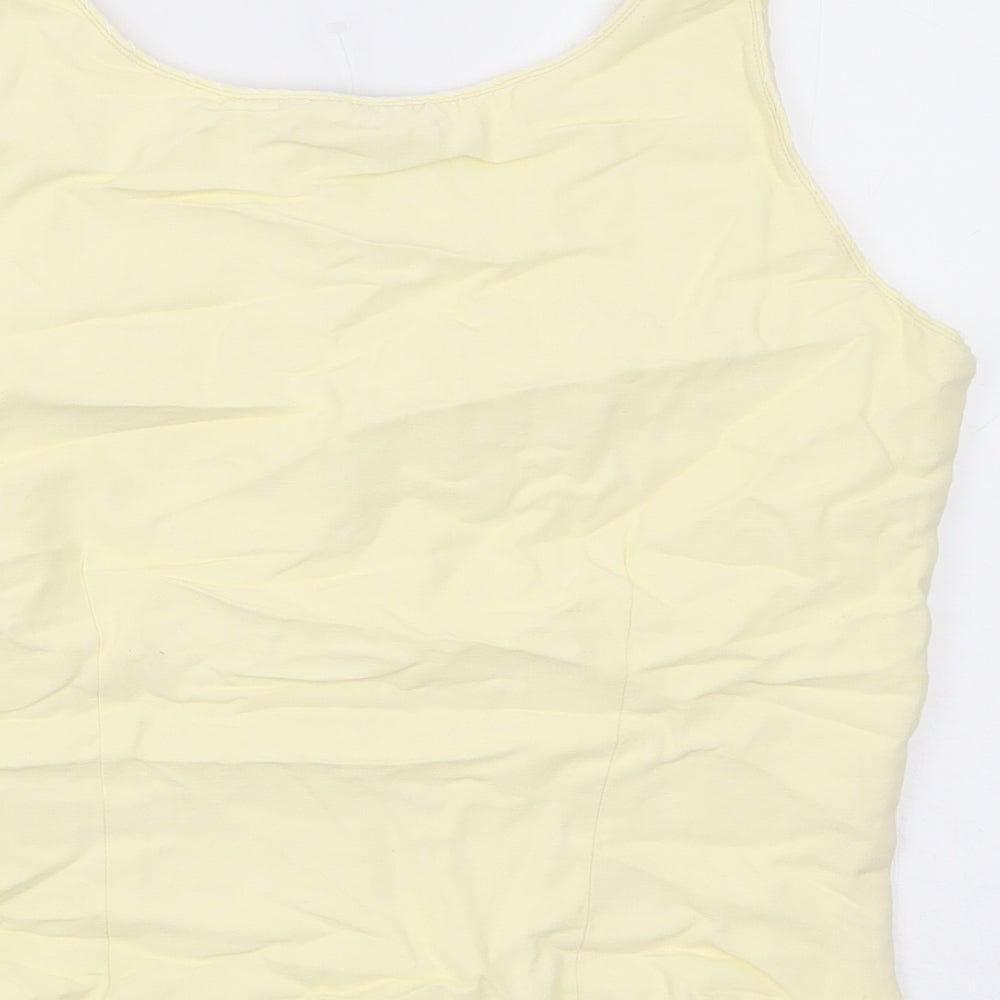 Womens UK Size 10 Monsoon Yellow Basic Blouse