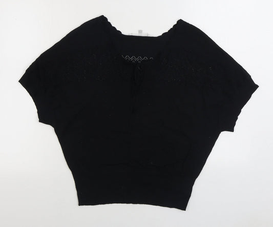 Womens UK Size 14 Red Herring Black Pullover Jumper