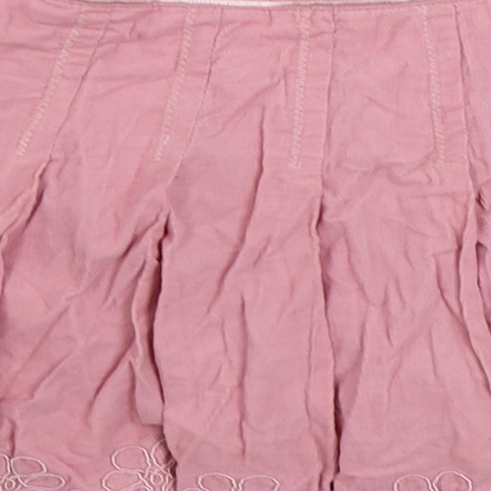 Campus Girls Pink Cotton Pleated Skirt Size 5 Years Regular Zip