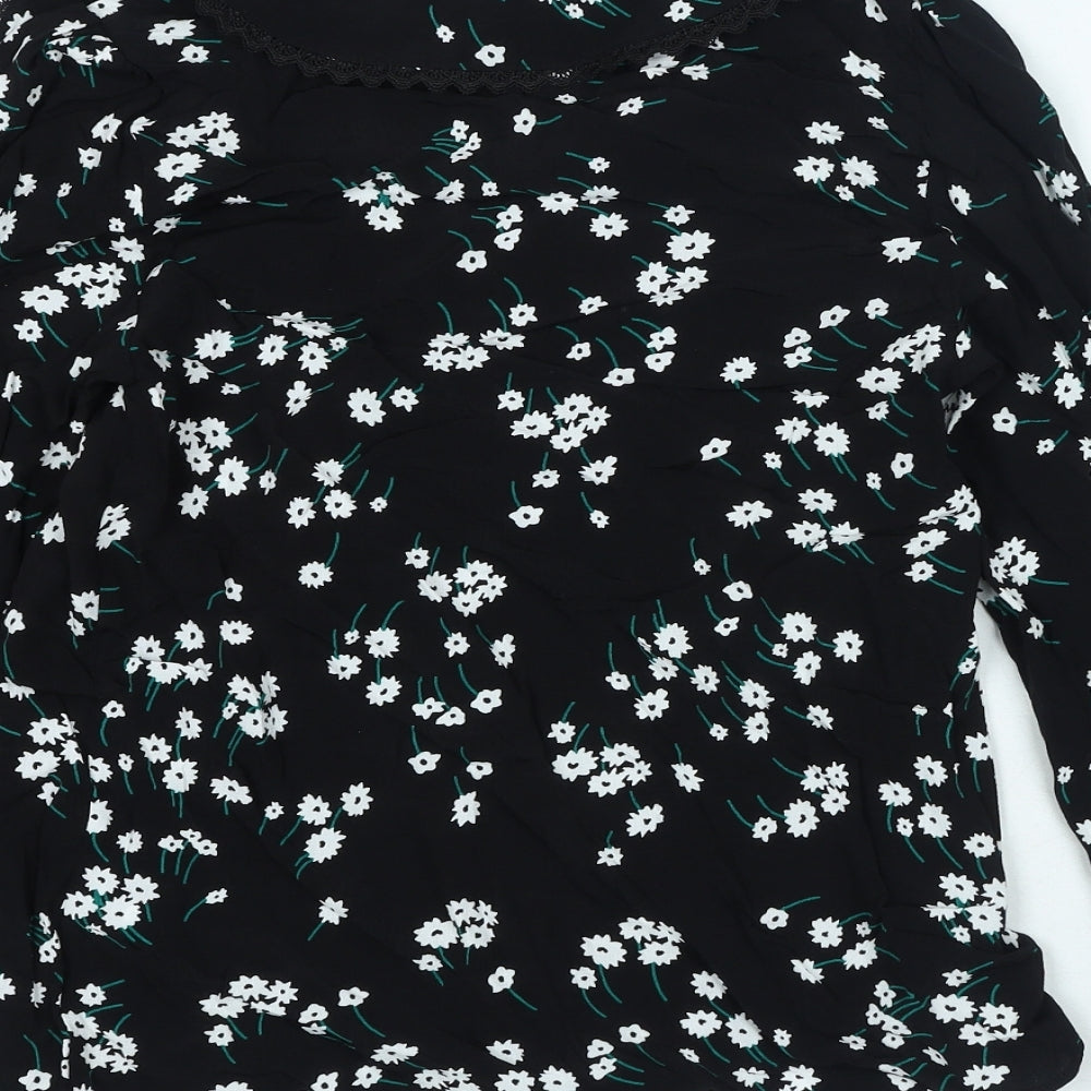 Womens UK Size 6 Marks and Spencer Black Basic Blouse