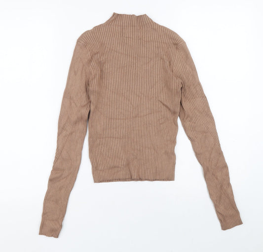 Womens UK Size 30 Bershka Beige Pullover Jumper
