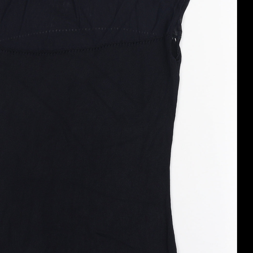 Womens UK Size XS Preworn Blue Basic T-Shirt
