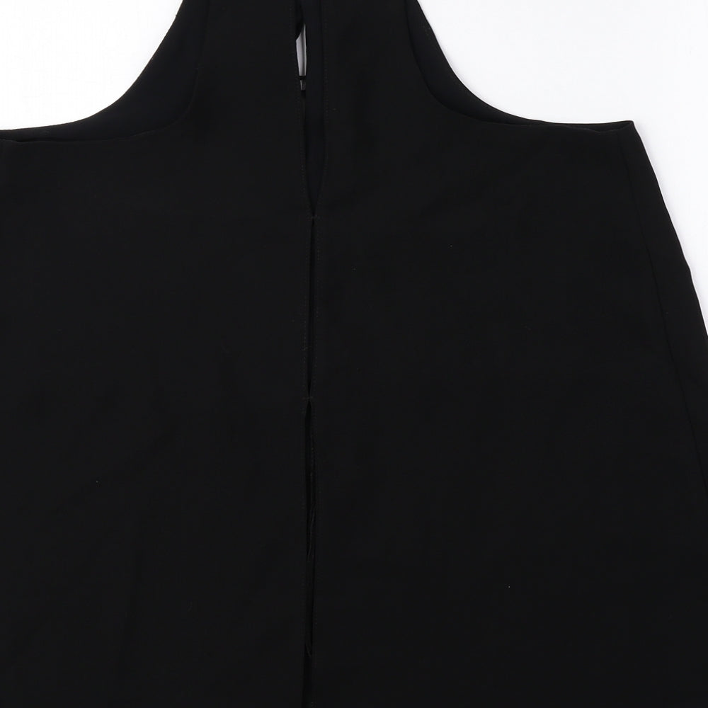 Womens UK Size 10 River Island Black Basic Tank