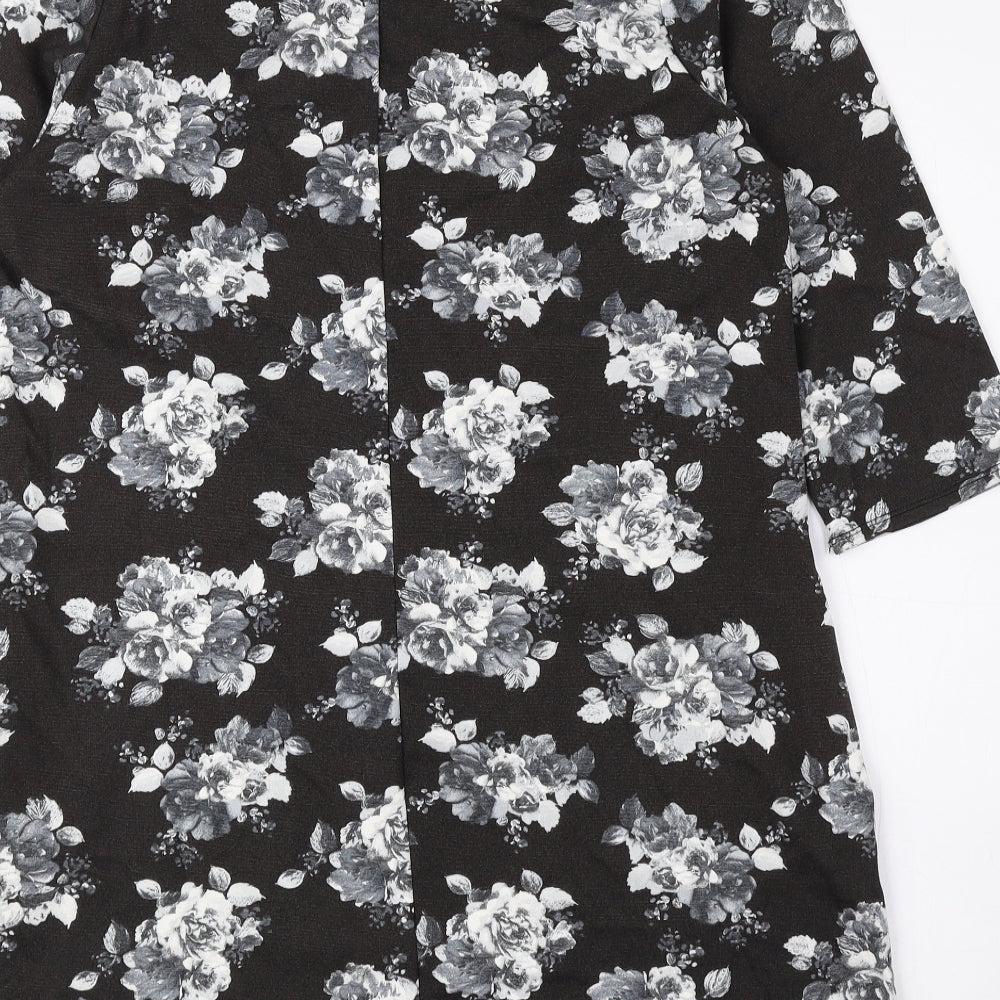 Matalan Womens Multicoloured Floral Viscose A-Line Size 14 Round Neck Pullover