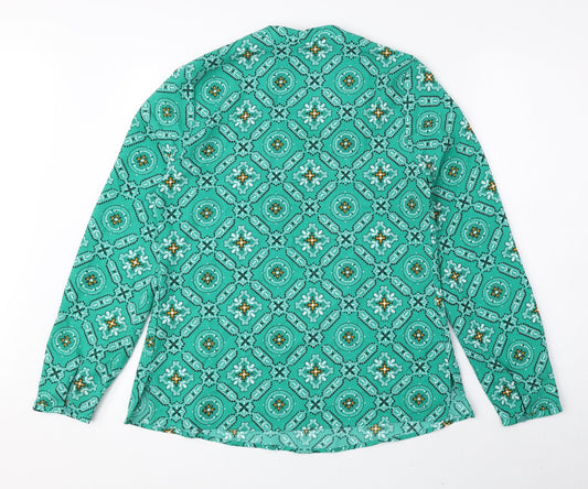 Womens UK Size 6 Classic Blue Basic Blouse
