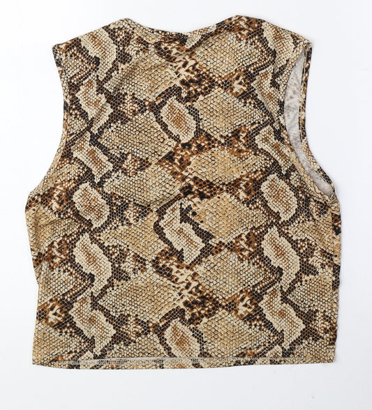Womens UK Size L Urban Outfitters Brown Camisole T-Shirt