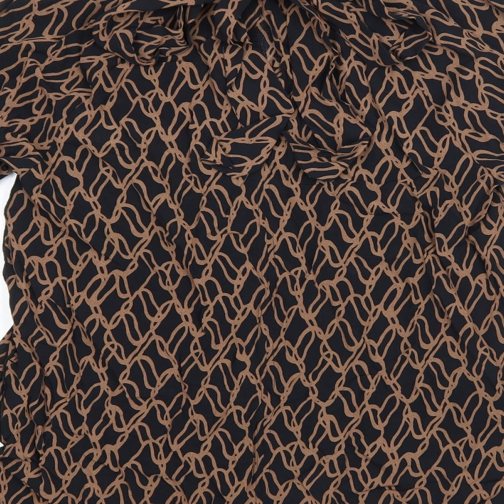 Womens UK Size 14 Marks and Spencer Brown Basic Blouse