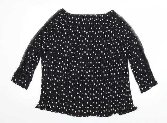 Womens UK Size 10 NEXT Black Basic Blouse