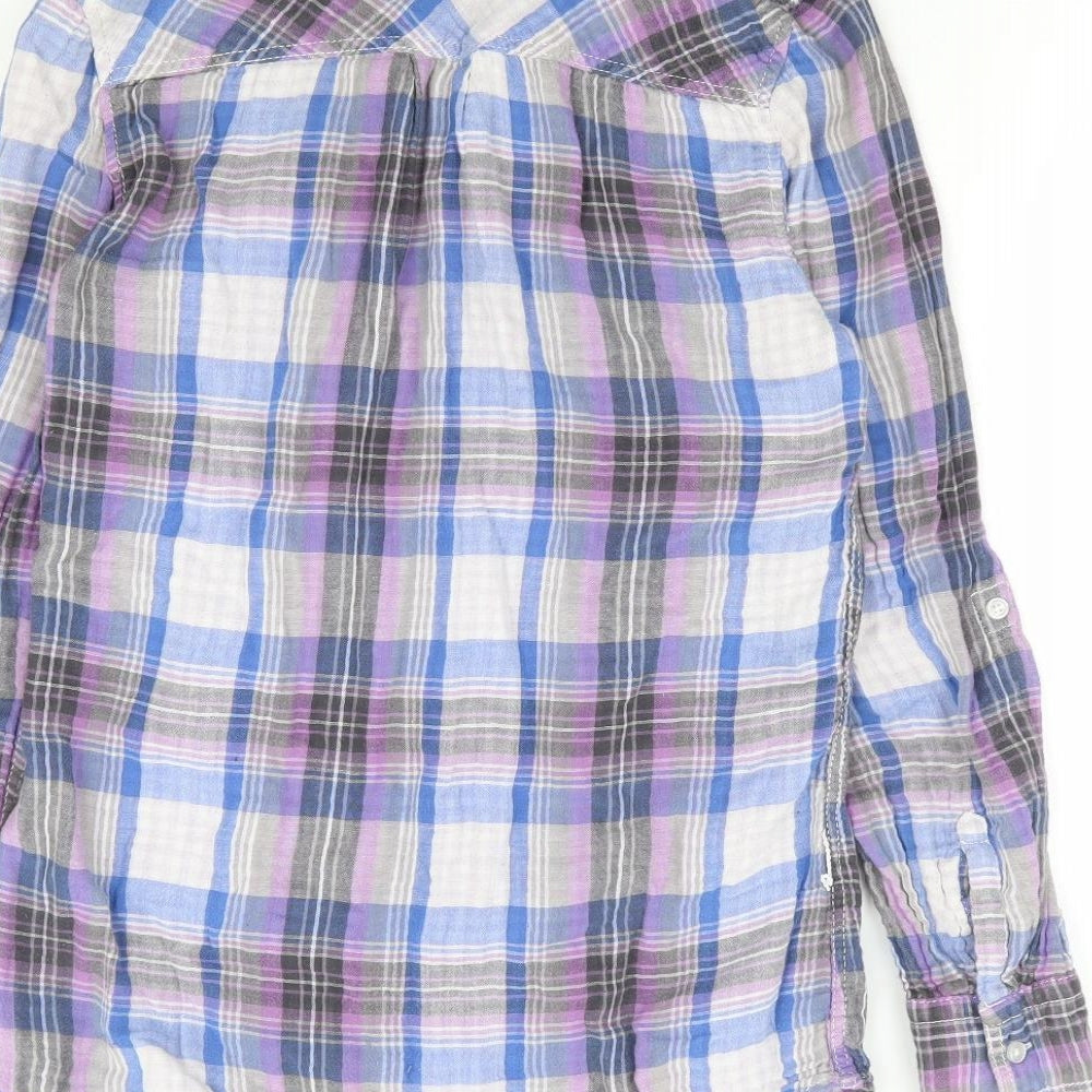 Womens UK Size 4 Divided by H&M Ivory Basic Button-Up