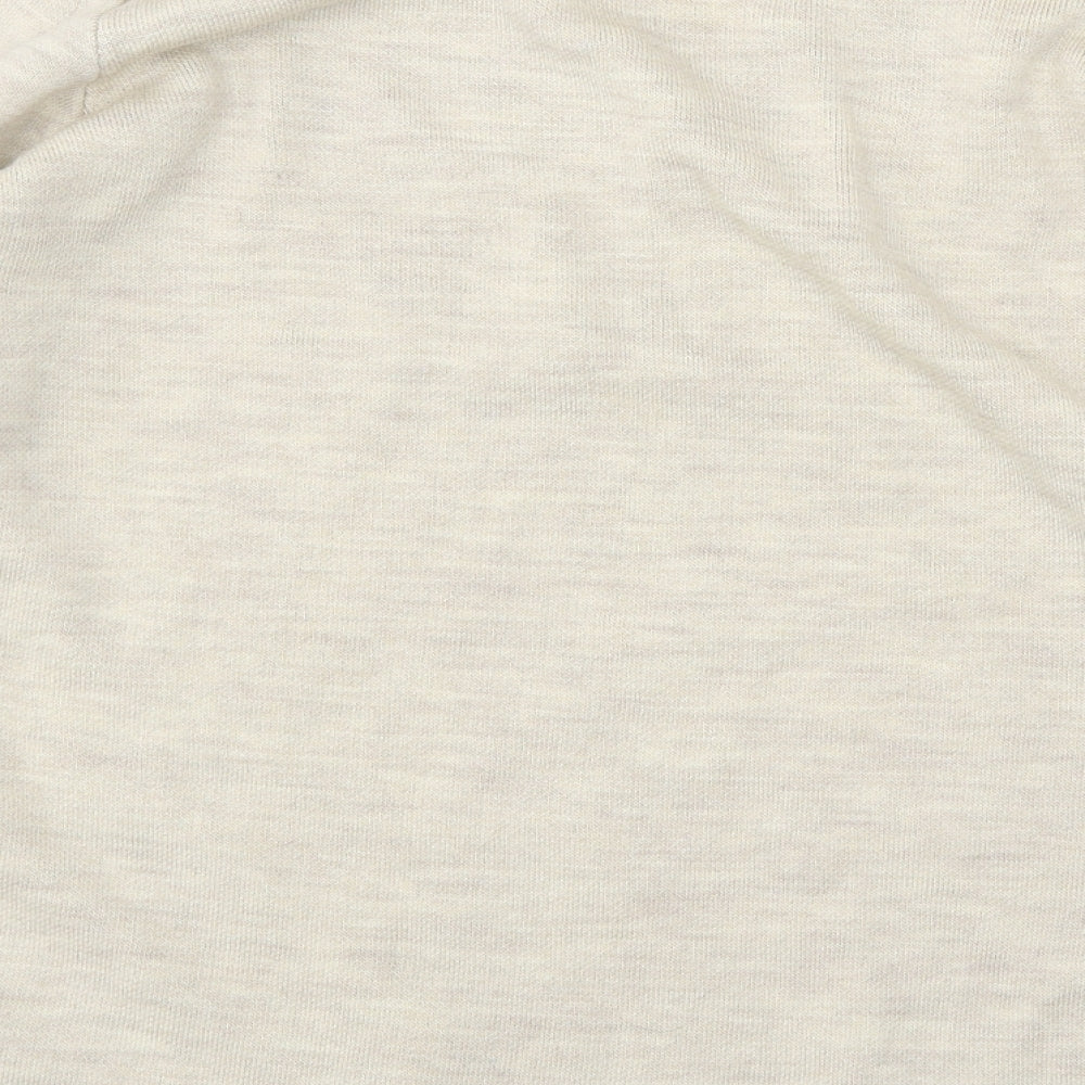 hoxton gal Mens Beige Round Neck Polyester Pullover Jumper One Size - Love Heart