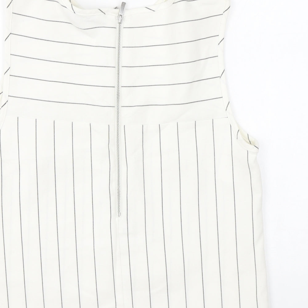 Womens UK Size 10 Marks and Spencer Ivory Basic Tank