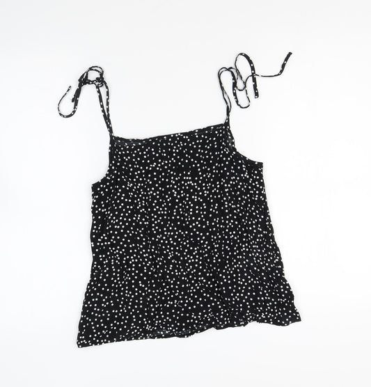 Womens UK Size 12 Preworn Black Camisole Blouse