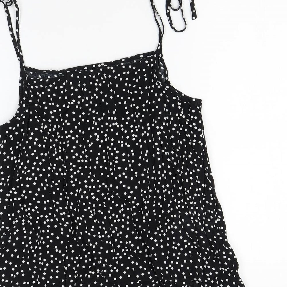 Womens UK Size 12 Preworn Black Camisole Blouse