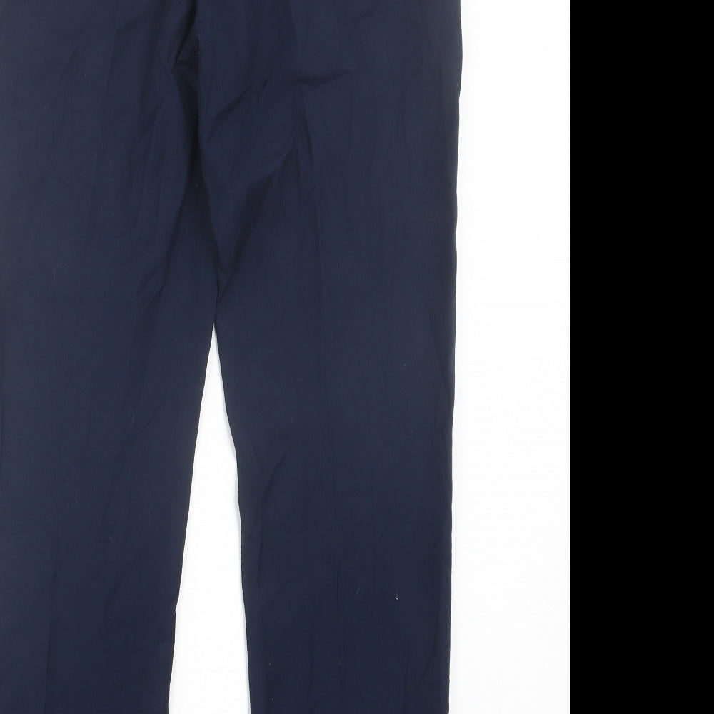 Burton Mens Blue Polyester Trousers Size 30 in L28 in Regular Hook & Eye - Short Leg
