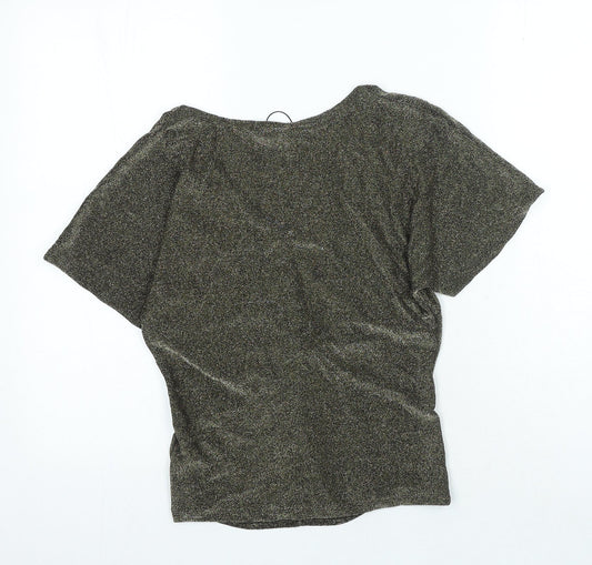 Womens UK Size XS Marks and Spencer Gold Basic Blouse
