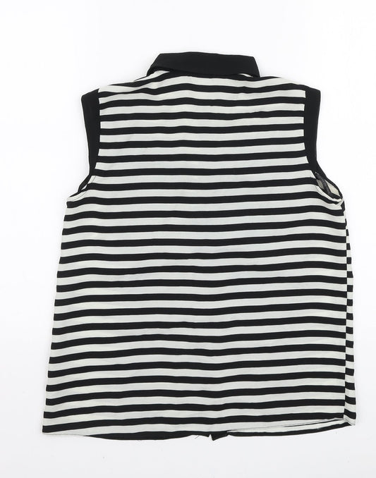 Womens UK Size 8 Dorothy Perkins Black Basic Button-Up