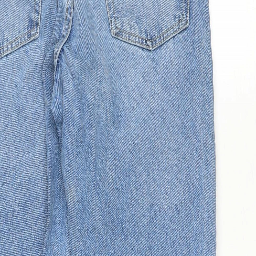 Topshop Womens Blue Cotton Mom Jeans Size 25 in L28 in Regular Zip