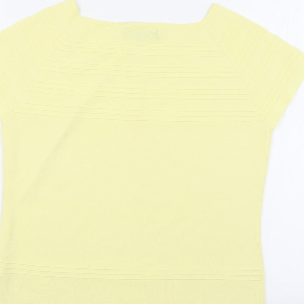 Womens UK Size M Sky Designs Yellow Basic T-Shirt
