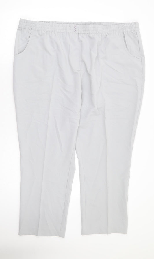 Womens UK Size 28 Damart Regular Fit Grey Trousers