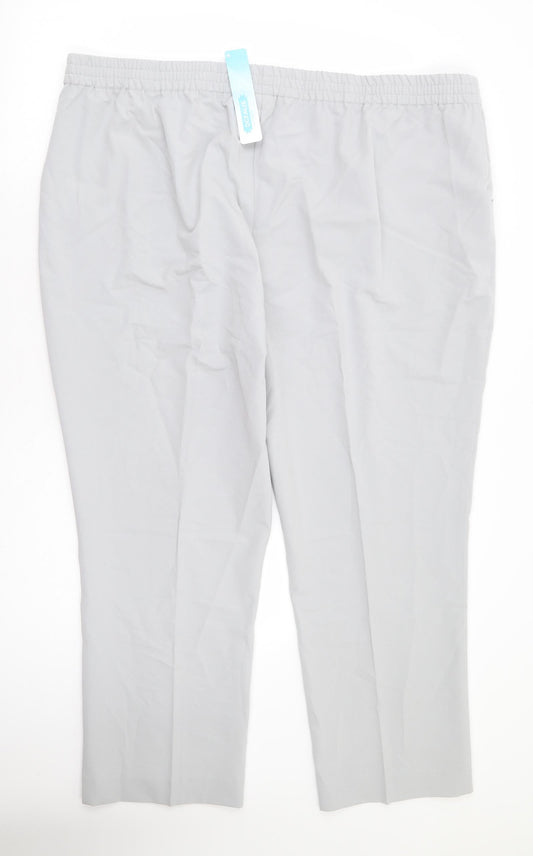 Womens UK Size 28 Damart Regular Fit Grey Trousers